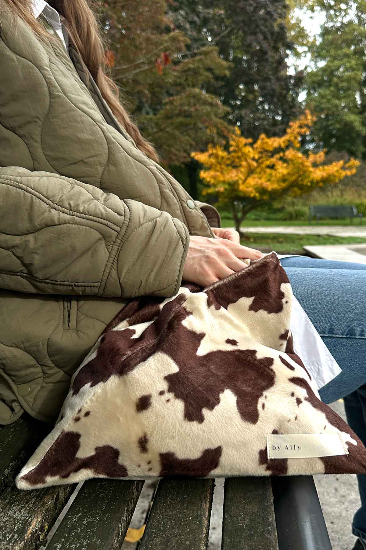 origami bag trendy cow print kuhprint handtasche