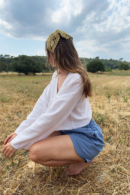 Crochet Bandana Aenna  - beige