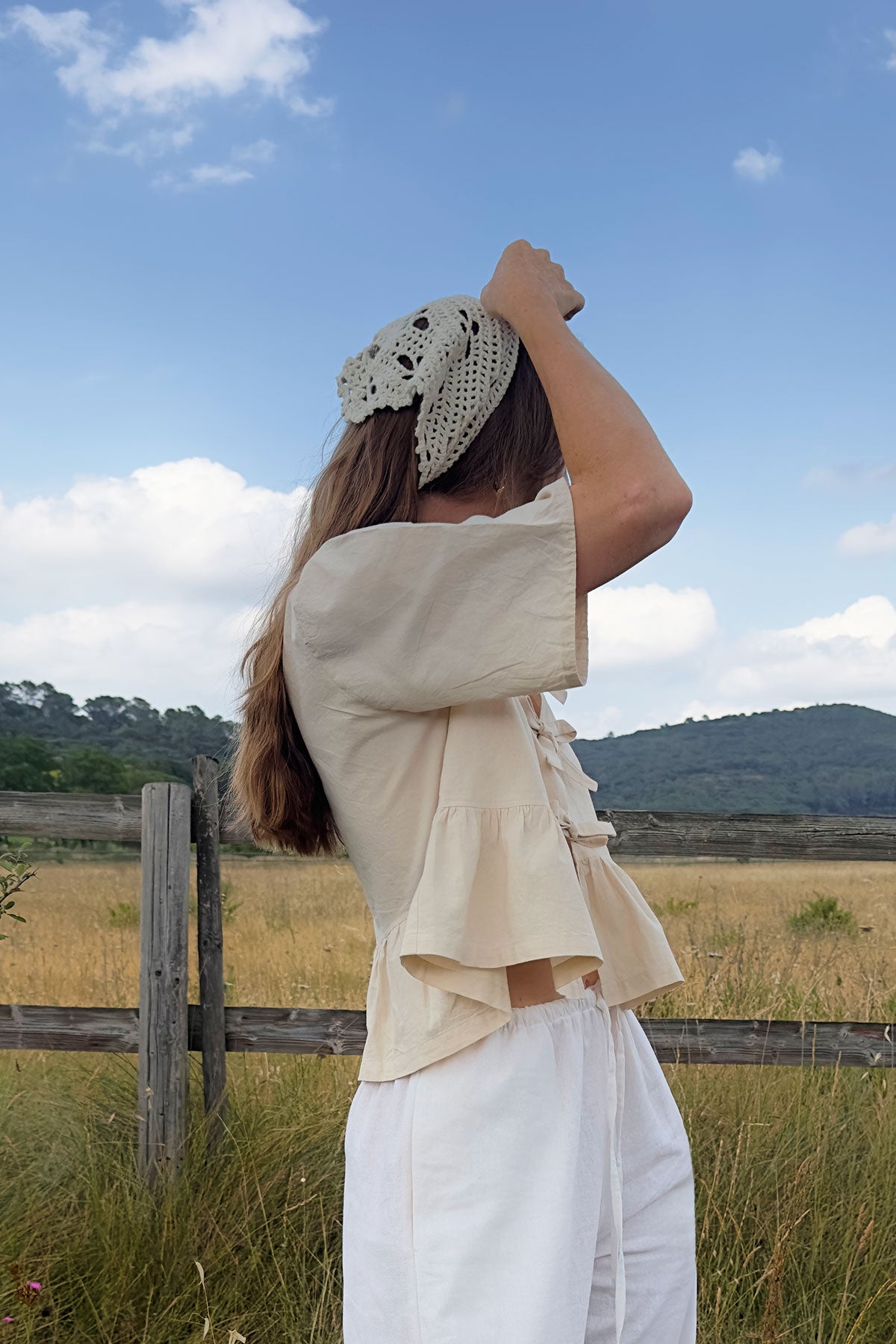 Crochet Bandana Aenna - white